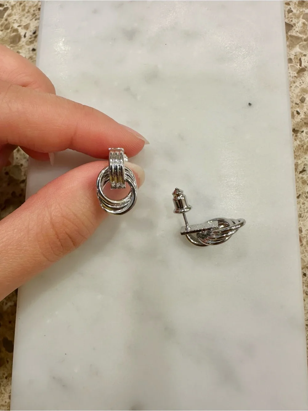 Triple knot earrings